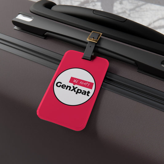 GenXpat logo Luggage Tag | red circle travel ID