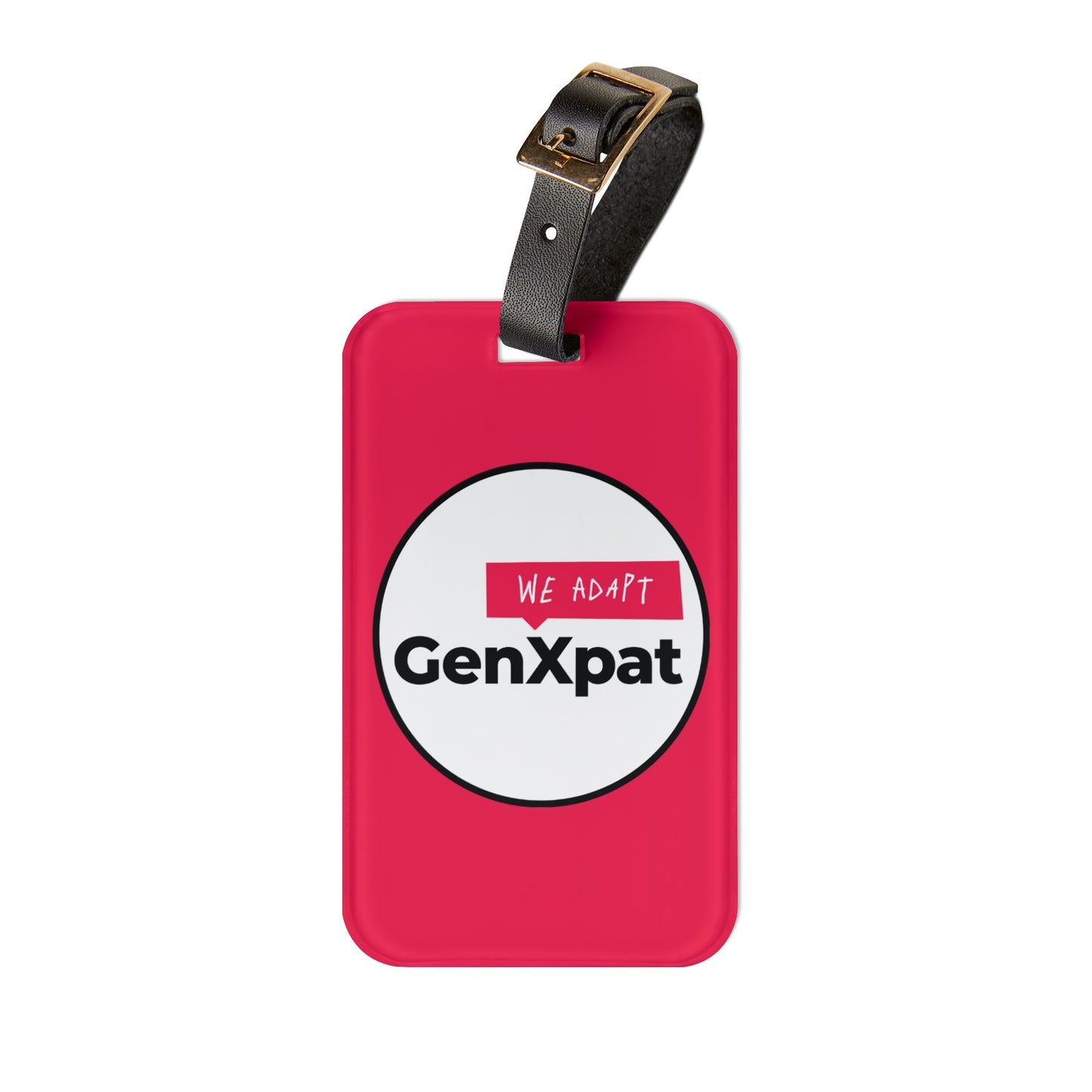 GenXpat logo Luggage Tag | red circle travel ID