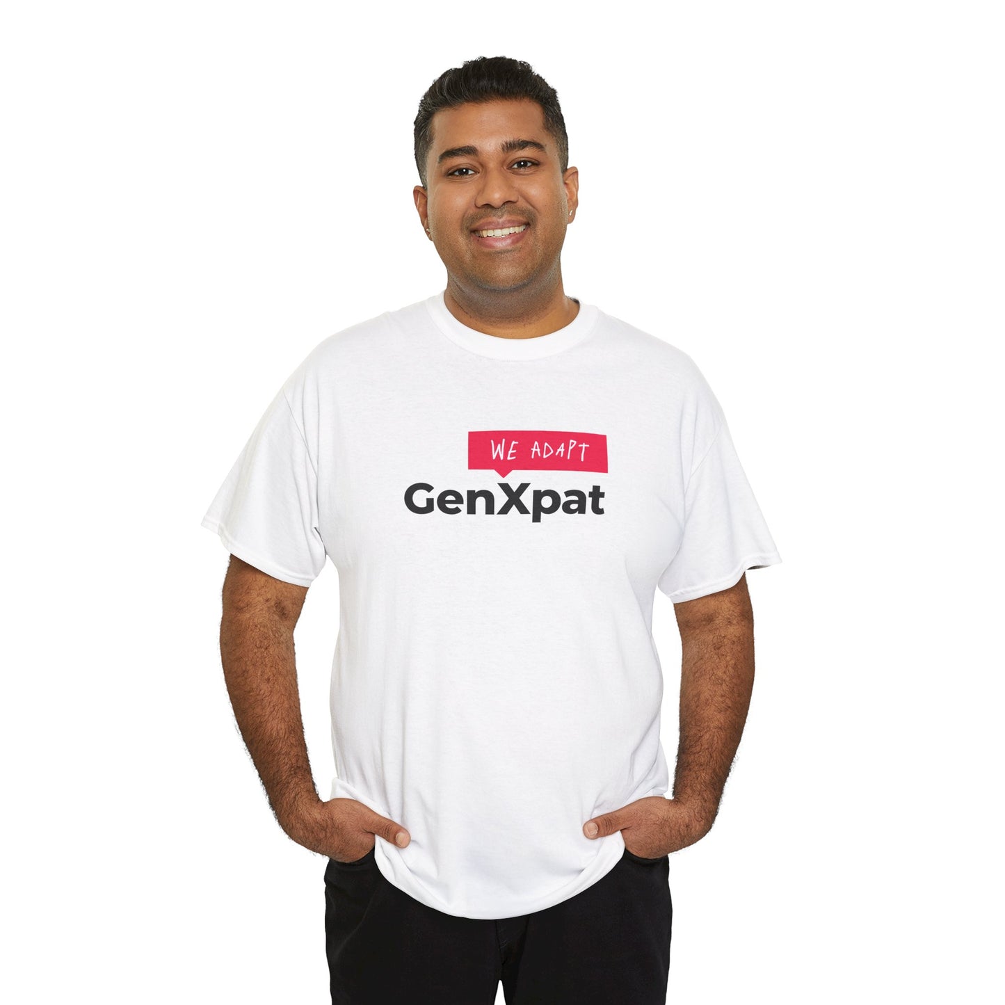 GenXpat We Adapt Tee | Expat Lifestyle, Minimal Logo Shirt