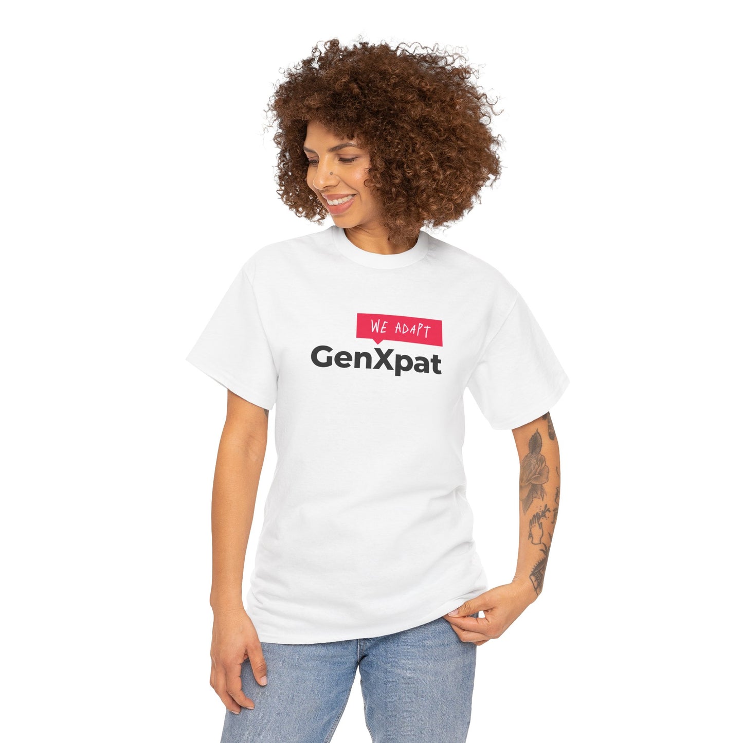 GenXpat We Adapt Tee | Expat Lifestyle, Minimal Logo Shirt