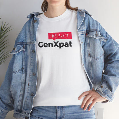 GenXpat We Adapt Tee | Expat Lifestyle, Minimal Logo Shirt