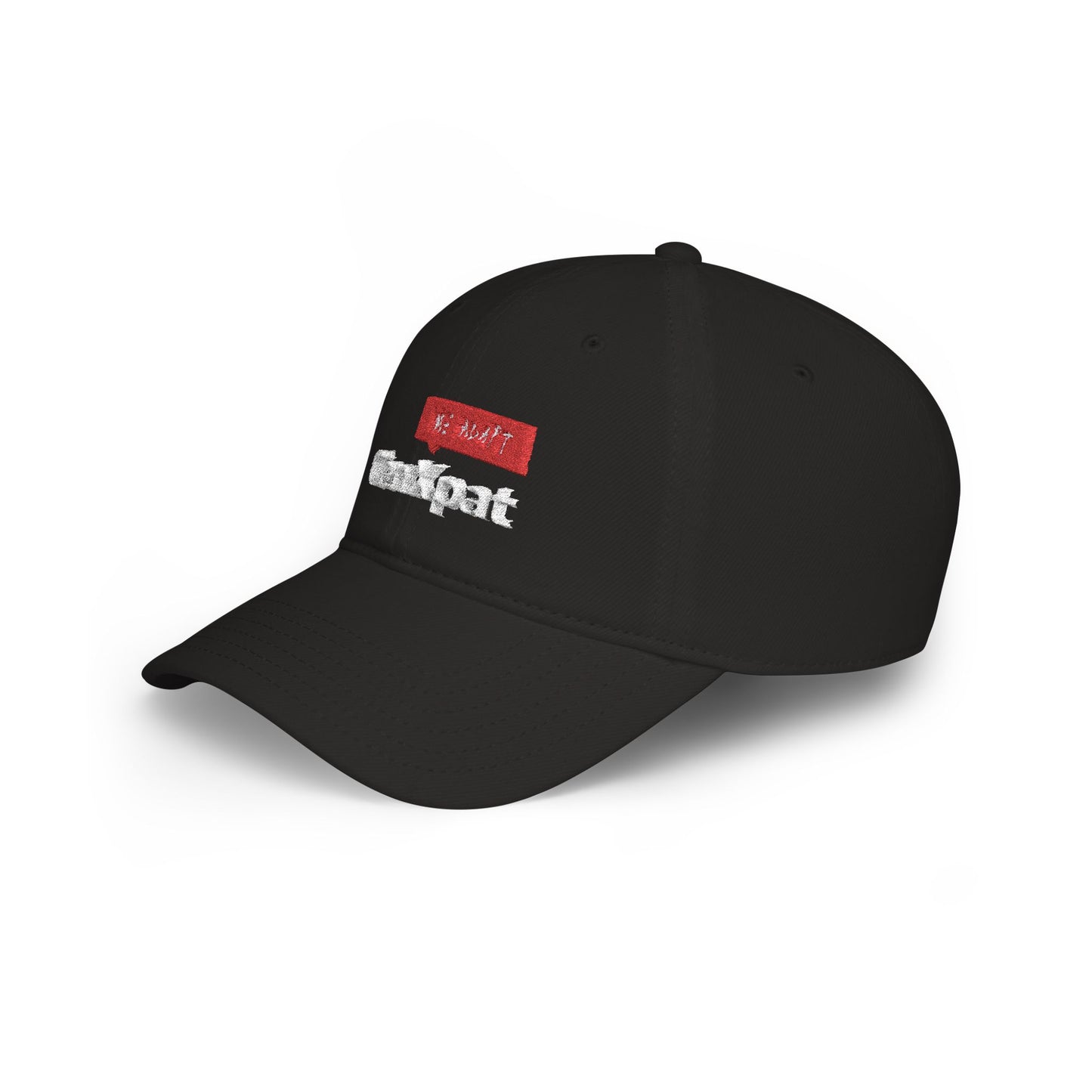 GenXpat embroidered logo Cap | Black low profile baseball cap