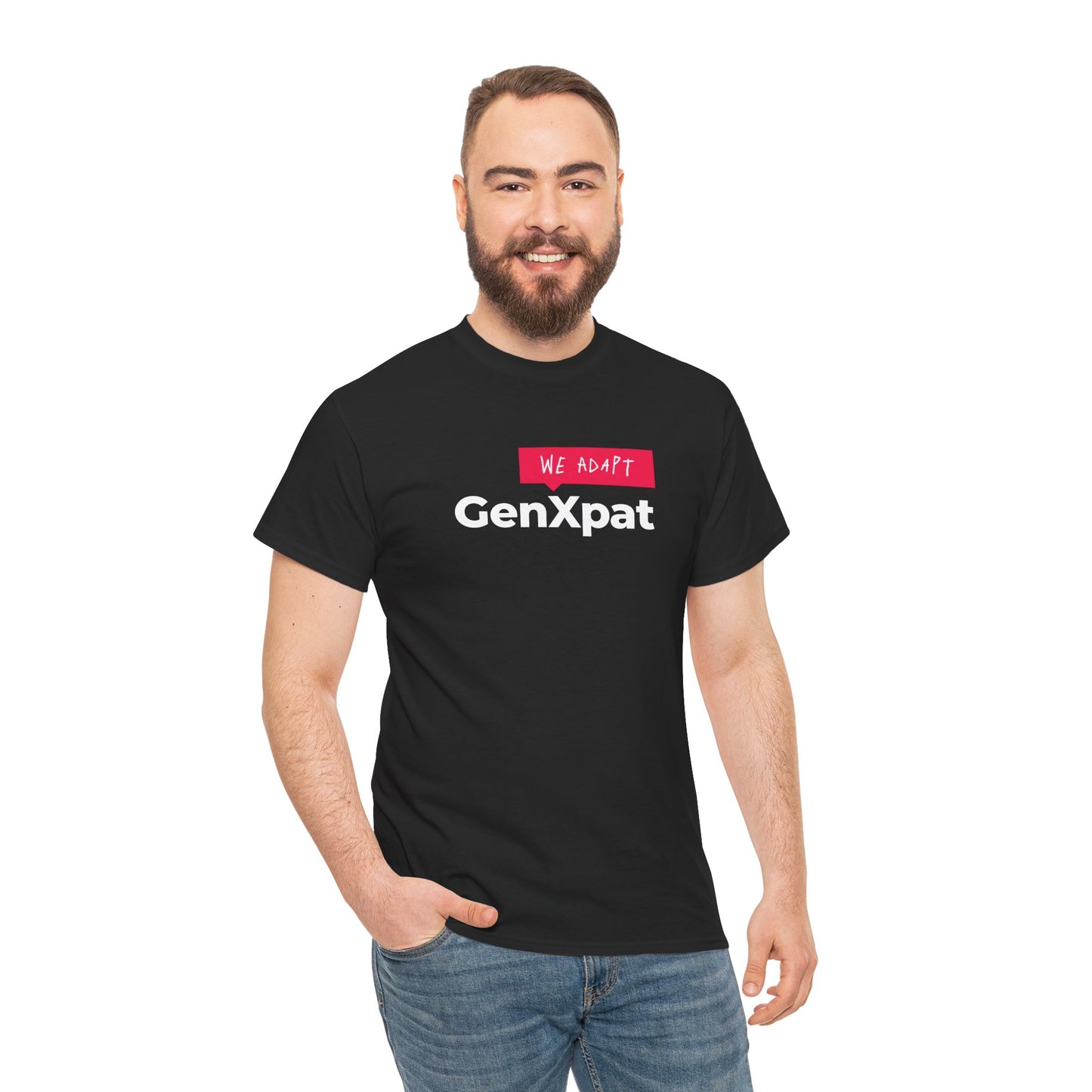 GenXpat We Adapt Tee | Expat Lifestyle, Minimal Logo Shirt