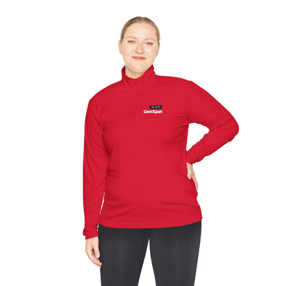 GenXpat Logo Quarter-Zip Pullover | Quick-Drying Layer