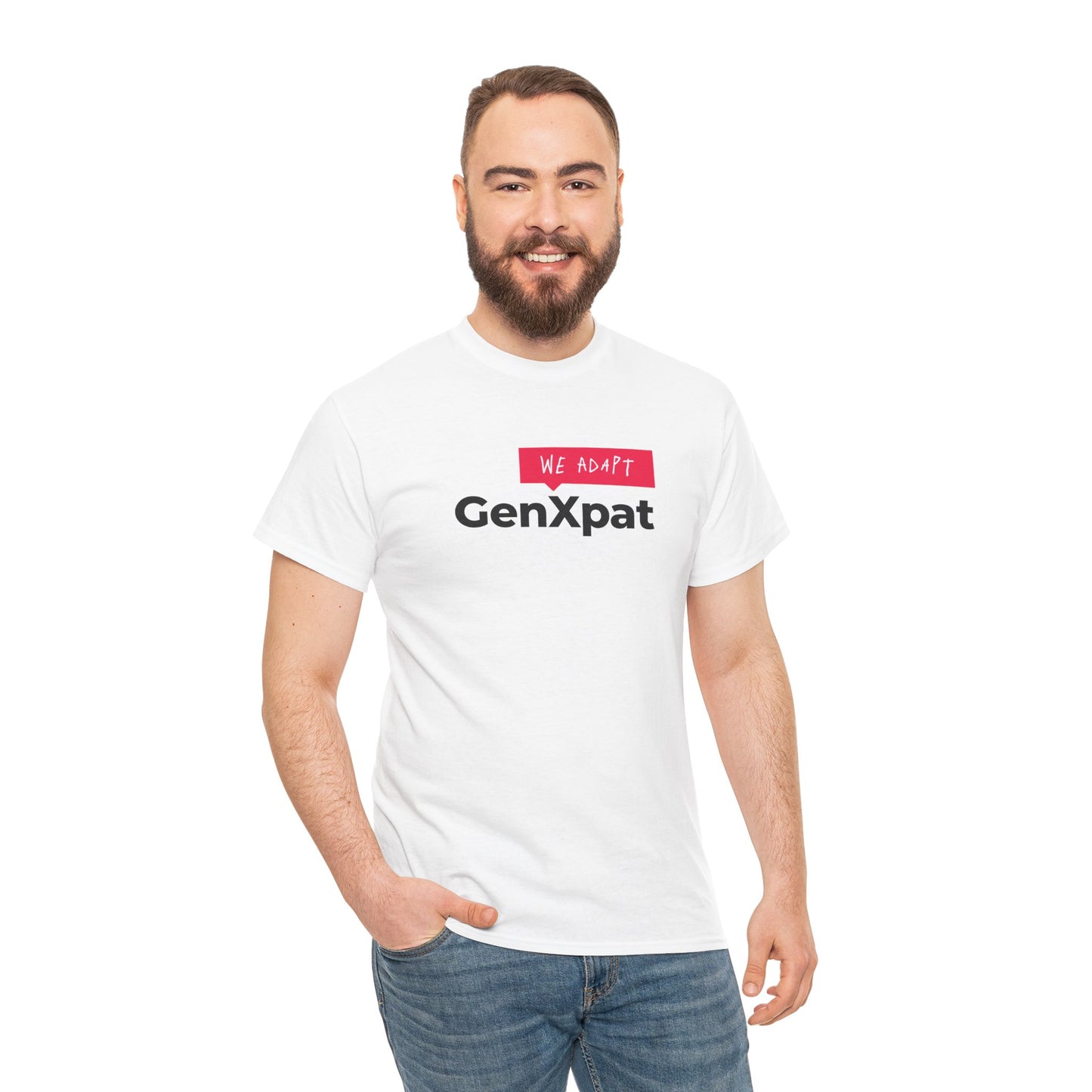 GenXpat We Adapt Tee | Expat Lifestyle, Minimal Logo Shirt