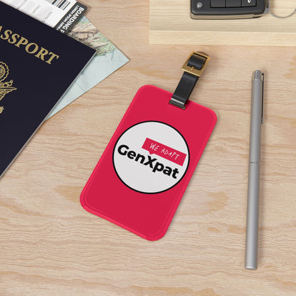 GenXpat logo Luggage Tag | red circle travel ID