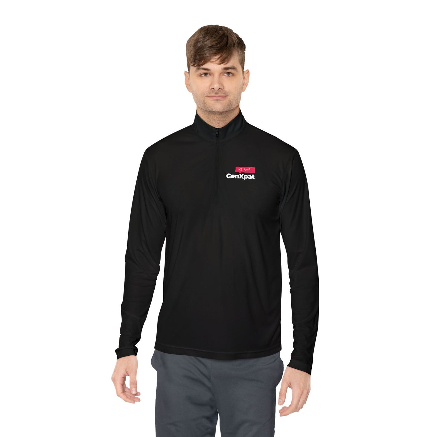 GenXpat Logo Quarter-Zip Pullover | Quick-Drying Layer