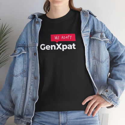 GenXpat We Adapt Tee | Expat Lifestyle, Minimal Logo Shirt
